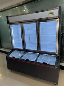 Congélateur-<span class=keywords><strong>réfrigérateur</strong></span> vertical à double température avec porte en verre |   <span class=keywords><strong>Réfrigérateur</strong></span> Vitrine pour Boissons, Fruits, Légumes et Glaces - Product Image 2