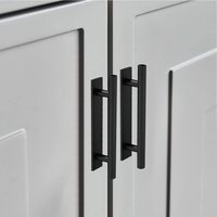 Poignée et bouton en plastique ABS noir mat auto-adhésifs sans perçage 150 mm pour armoire et tiroir