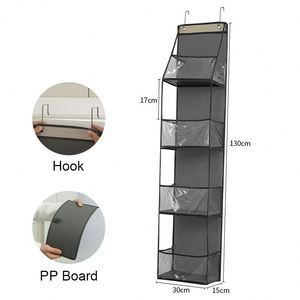 Dustproof Fabric Heavy Duty Closet Bathroom Nursery Over Door Organizer <b>Wall</b> Mount <b>Hanging</b> Cosmetic Bags <b>Storage</b> Toiletry Bag - Product Image 6