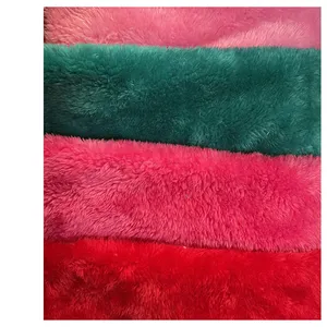 100% Polyester 280gsm Heavyweight Chải Bé Đồ Chơi Sang Trọng Vải Mềm Flannel 75D Xé Kháng Cho Bé Trai Cô Gái Dệt Kim Kỹ Thuật - Product Image 1