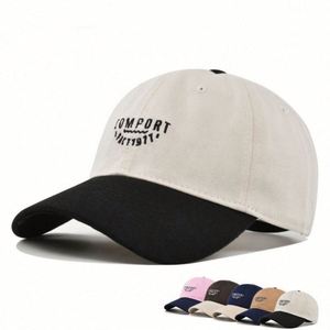 หมวกเบสบอลปีกโค้งสองสี ผ้าฝ้าย 100% ราคาประหยัด ไม่มีโครง ปักลายสไตล์ Dad Hat  แบบสปอร์ตและเป็นทางการ  สำหรับทุกเพศ - Product Image 2