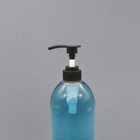 Bouteille en plastique PET transparente de 1000 ml avec pompe circulaire pour désinfectant pour les mains, savon liquide, nettoyant, emballage pour soins personnels, sérigraphie