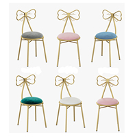Modernen Komfort Make-Up Eitelkeit Stuhl Hocker Nette Schmetterling Hocker Stuhl Hocker Bank Metall Bench Beine Gold Esszimmer Stuhl