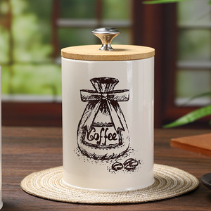 Hand-Painted Airtight Food Storage Tin - Large Capacity Iron <strong>Canister</strong> for Coffee, <strong>Tea</strong>, Candy, Snacks &amp; Grains - Product Image 3