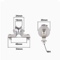 Poulie en acier chromé à rainure en U 28*16 pour machine à tordre 650, largeur de l'arc 40mm