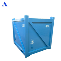 Panier de chargement offshore à demi-hauteur en acier Corten de 1,5 mètre, conforme aux normes DNV 2.7-1 ou ISO 10855, avec porte latérale, 5 pieds