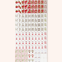 Jeu de Mahjong Américain en Acrylique Rouge Tomate Style Cottage Français, 160 Pièces, Quatre Couches, avec Plateau de Jeu Pliable à Carreaux