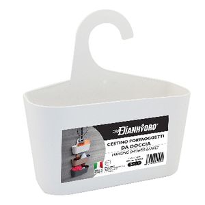 Moderno Estante de Ducha Esquinero Blanco con Acabado de Acero y Aluminio para Baño, Hotel y Cocina - Product Image 1