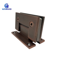 Clip en verre étanche à 180 degrés en acier inoxydable au design moderne WANHAO WH-015 pour hôtels, accessoire de salle de bain à réponse rapide, 4 mm
