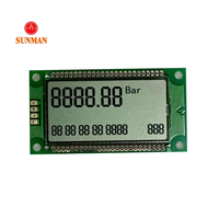 Modul LCD Tampilan Segmen 21 Digit I2C TN Reflektif Positif Tinggi Ganda 3.6V SMS2105