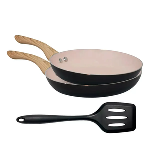 Sartén de Aluminio en Oferta, Sartén para Saltear con Utensilios de Silicona, Revestimiento Antiadherente, Juego de Sartenes - Product Image 1