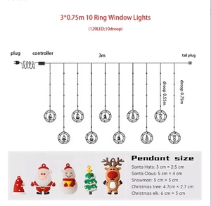 <strong>Christmas</strong> <strong>Curtain</strong> String Lights 3m Custom Logo Decorative Lighting USB Powered with 8 Modes - Product Image 3