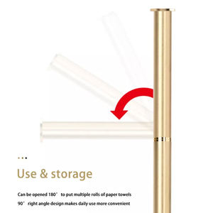 Supporto moderno supporto <span class=keywords><strong>carta</strong></span> spazzolato oro acciaio inossidabile Freestanding <span class=keywords><strong>rotolo</strong></span> di <span class=keywords><strong>carta</strong></span> <span class=keywords><strong>igienica</strong></span> supporto - Product Image 6