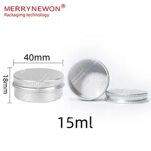 Metal Can Round Tin Box Packaging Recyclable Salves Cosmetic Lip Balm Container Aluminum Jars 15ml 15g 0.5 unzen