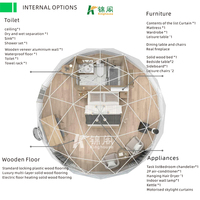 Dôme de luxe sur mesure pour hôtel en plein air, maison en acier, PVC préfabriqué, tente de glamping, igloo, tente géodésique en verre