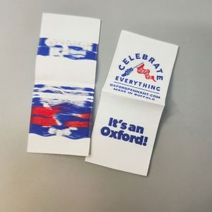 Étiquette tissée personnalisée pour vêtements d'enfants, étiquette de cou lavée sur mesure pour usine - Product Image 2