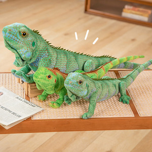 Juguete de peluche de lagarto de simulación de 65cm y 95cm, juguetes de animales de peluche de lagarto verde realista, regalos de promoción de zoológico para niños - Product Image 3