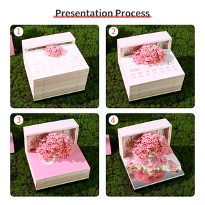 Nghệ Thuật Miếng Đệm 3D Nghệ Thuật Lịch Memo Pad Lịch 2026 Với Đèn, Thời Gian Mảnh 3D Bàn Lịch Sáng Tạo Ngôi Nhà Cây Điêu Khắc Quà Tặng - Product Image 4