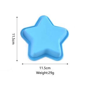 Outils de pâtisserie de cuisine personnalisés <span class=keywords><strong>Moule</strong></span> en silicone 3D en forme d'étoile Moules de décoration de gâteaux pour la cuisson de gâteaux - Product Image 2