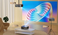 Proyector de Cine en Casa Full HD 1080P 4K, Videojuegos Digitales, Android 14, Teléfono para Ver Películas, Juegos Inalámbricos, WiFi, Smart TV, 3D