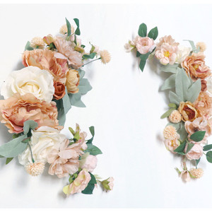 Vente flash - Bouquet de roses artificielles en soie blanches, roses, rouges, oranges et <span class=keywords><strong>incarnadines</strong></span> pour la décoration de mariage - Product Image 4