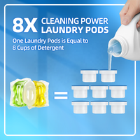 Capsules de Lessive Liquide Jetables De Luxe 10g, Lot de 30, Avec Protection des Couleurs, Détachant, Lavage du Linge, Fonctionnalités Condensées