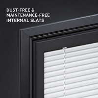 Fenêtres à persiennes occultantes en alliage d'aluminium pour la protection de la vie privée, volets intégrés, design contemporain, durables, horizontales, pour cuisine