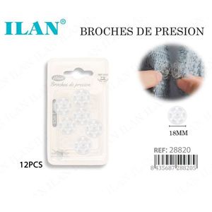 ILAN <b>Snap</b> <b>Fasteners</b> 18mm Clear Plastic 12pcs for Knitwear Clothing - Product Image 3