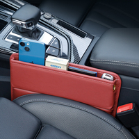 Organisateur de vide-espaces pour siège de voiture YECAI, boîte de rangement latérale en cuir PU, accessoires universels pour l'intérieur de la voiture