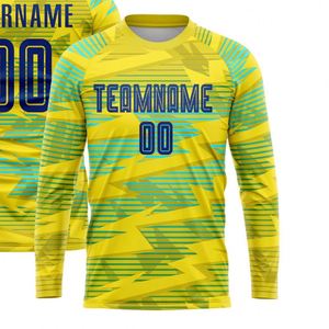 Lightweight <b>Long</b> Sleeve Soccer Jersey Football Sports Shirt Breathable Quick Dry Athletic <b>Match</b> Training Uniform for Men Teams - Product Image 2