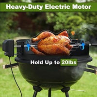 Kit de rôtissoire barbecue avec moteur de bouilloire de 22 pouces