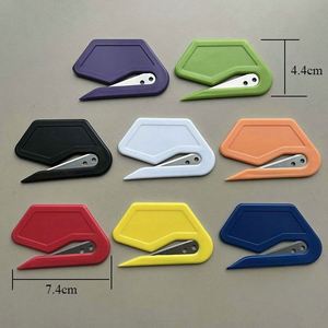 Ouvre-lettre de marque avec lame longue - Découpeur d'enveloppes personnalisé en ABS imprimé en sérigraphie pour usage promotionnel - Product Image 4