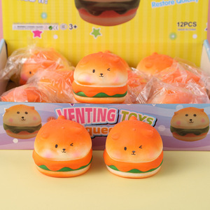 Juguete Blandito de Hamburguesa TPR, Simulación de Comida, Colgante Antiestrés, Juguete Sensorial para Aliviar el Estrés, Regalo Suave de Descompresión para Niños y Adultos - Product Image 3