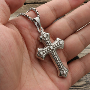 <b>Cross</b> Pendant Necklace Stainless Steel Unisex Fashion Jewelry Gift - Product Image 3