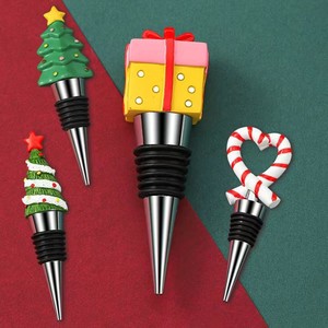 Christmas <b>Wine</b> Stopper Resin Bottle Seal Holiday Gift Party Decor 4 Styles - Product Image 2
