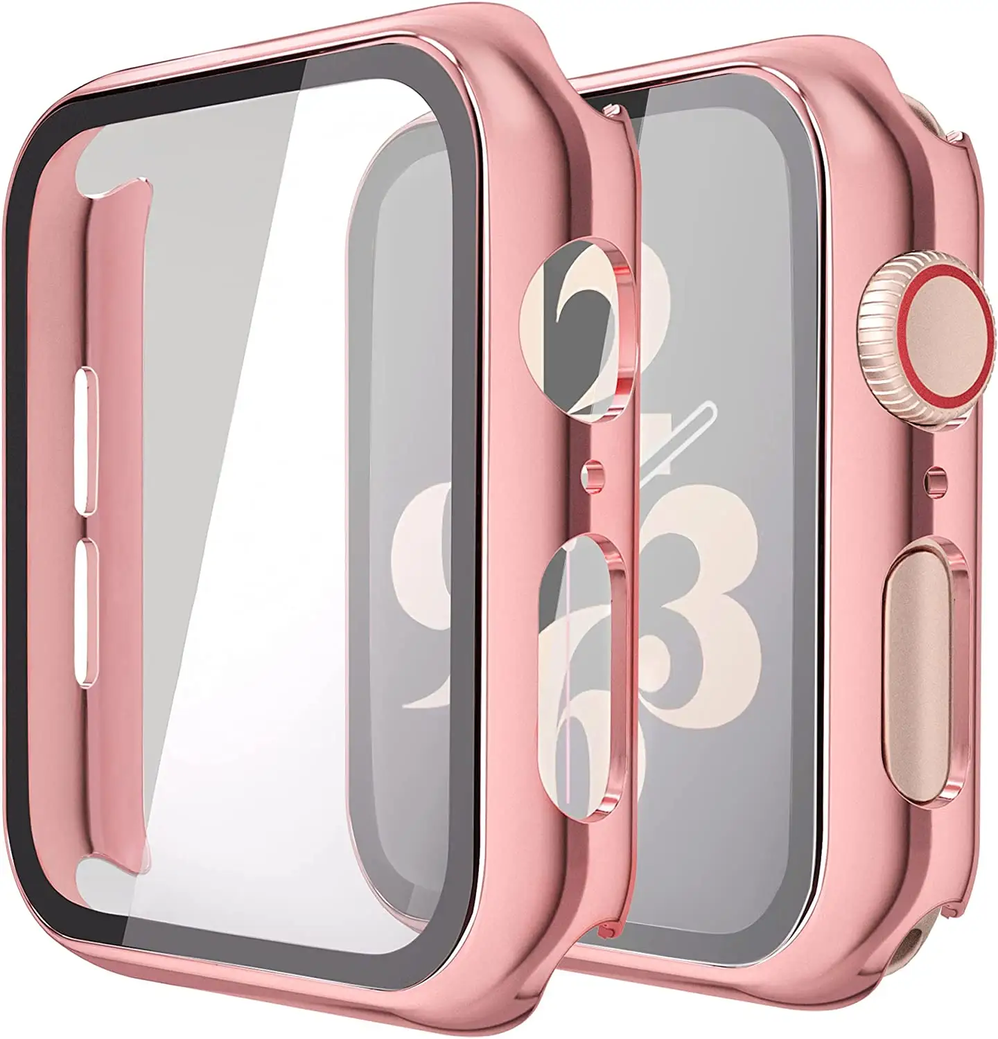 Overall Protective Hard PC Case Ultra-Thin Cover for Apple Watch Series 6/SE/Series 5/Series 4 40mm tempered glass