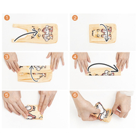 Sac fourre-tout décontracté en polyester léger et écologique, imprimé de dessins animés, ouvert, mignon, portable, pliable, sans sangle, unisexe, toutes saisons