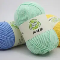 Bojay fabrication vente en gros 60% coton 40% fil acrylique mélangé bébé lait coton fils à tricoter fils au Crochet