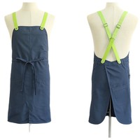 Tablier de cuisine moderne et minimaliste sans manches, anti-salissures, lavable et réutilisable, en polyester-coton, nouveau style, pour la maison et la restauration