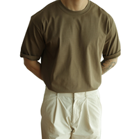 Sorona Cooling Feel T-shirts surdimensionnés pour hommes T-shirt 260gsm pour homme Couleur vert olive