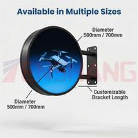 Fabricant de panneaux lumineux LED 500mm 700mm Affichage numérique circulaire P1.8 P2.5 P5 Simple ou double face WiFi APP pour la publicité