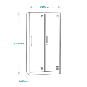 Hiện Đại Kim Loại Bền Tủ Quần Áo Đồ Nội Thất Phòng Ngủ Đa-Màu 2 Cửa Thép <span class=keywords><strong>Locker</strong></span> Với Quần Áo Treo Lưu Trữ <span class=keywords><strong>Locker</strong></span> Cho Nhà - Product Image 5