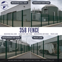 Panneau de clôture de sécurité 358 en acier galvanisé thermolaqué, soudé, anti-escalade, haute résistance, durable, pour usine de traitement des déchets alimentaires