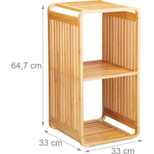Étagère de salle de bain en bambou de style japonais minimaliste, personnalisable en gros - Product Image 1