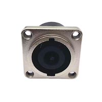 Connecteur de haut-parleur extrêmement robuste à 8 broches en métal argenté à 8 broches pour l'électronique audio-vidéo en alliage de laiton