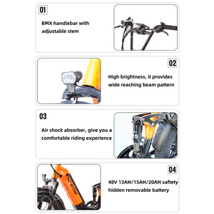 Vélo électrique tout-terrain 500W pour femme, cadre en alliage d'aluminium, longue portée, modèle Step-Through, directement de l'usine - Product Image 2