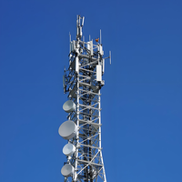Torre de Transmisión de Telecomunicaciones por Radio y Microondas Autoportante de Acero Galvanizado de 60 m y 4 Patas