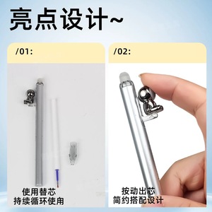 M&G Galaxy Explorer <b>Erasable</b> Gel <b>Pen</b> 0.5mm Press Type Space Rover Design - Product Image 4