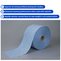 WIPESTAR Vliesstoff Öl-Absorbierende Tücher Schmelzgeblasenes PP-Material Waschbar Wiederverwendbar Umweltfreundlich Blaue Wischtuchrolle Industriell