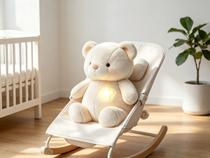 Animal en peluche lumineux doux et sûr pour les yeux, compagnon silencieux pour l'heure du coucher, remplace la veilleuse électrique pour la chambre de bébé, vente en gros - Product Image 5